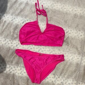 Wild Fable Vibrant Pink Halter Bikini Set